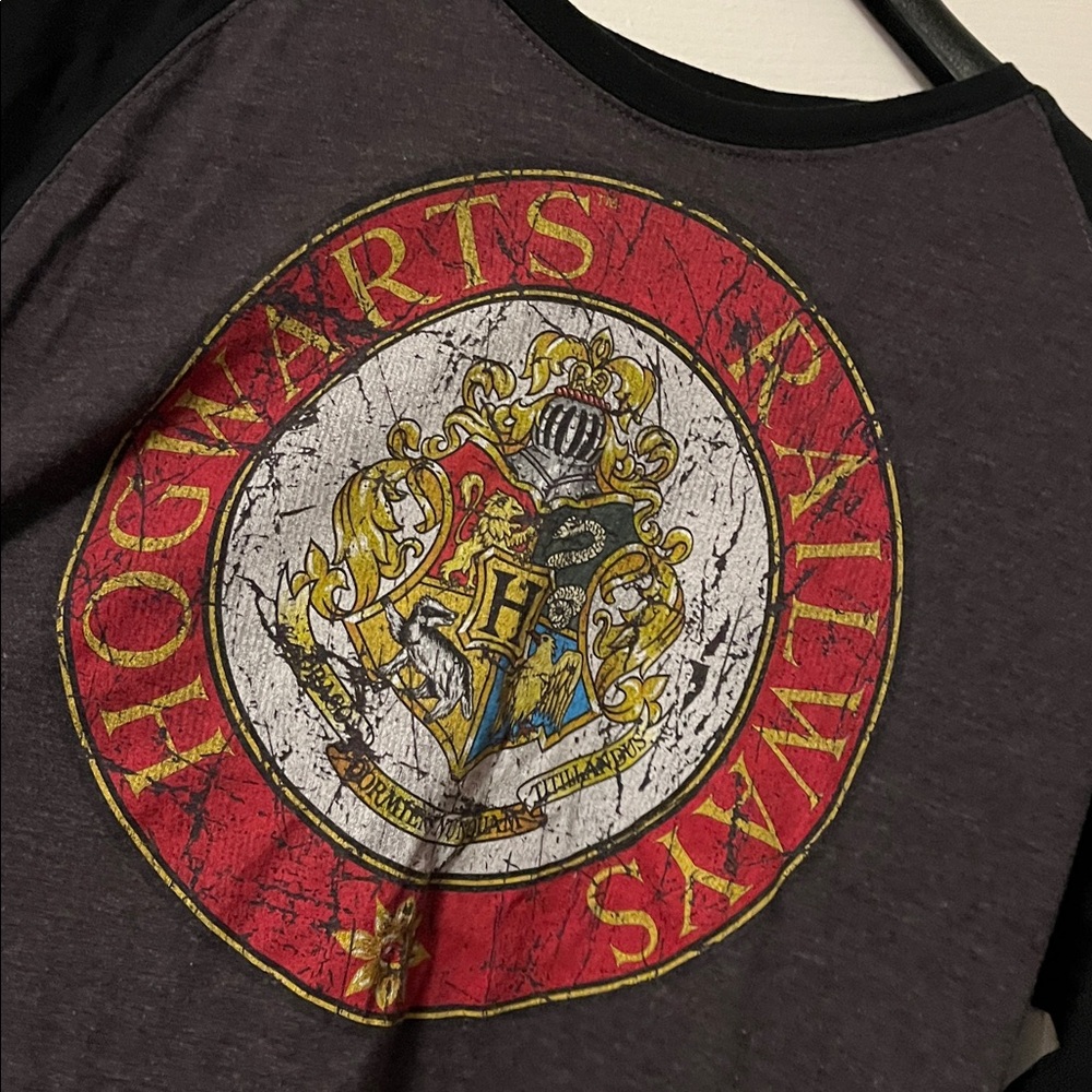 Black and Gray Hogwarts Railways Long Sleeve Shirt Harry Potter - Picture 2 of 3